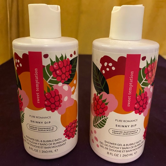 NEW PURE ROMANCE Set Of 2 Sweet Temptation Shower Gel Cranberry & Sandalwood 🥰 - Picture 6 of 6